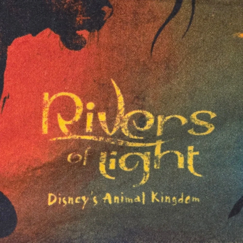 Disney Parks Rivers of Light Animal Kingdom Beach Towel Multicolor Cotton 31x58